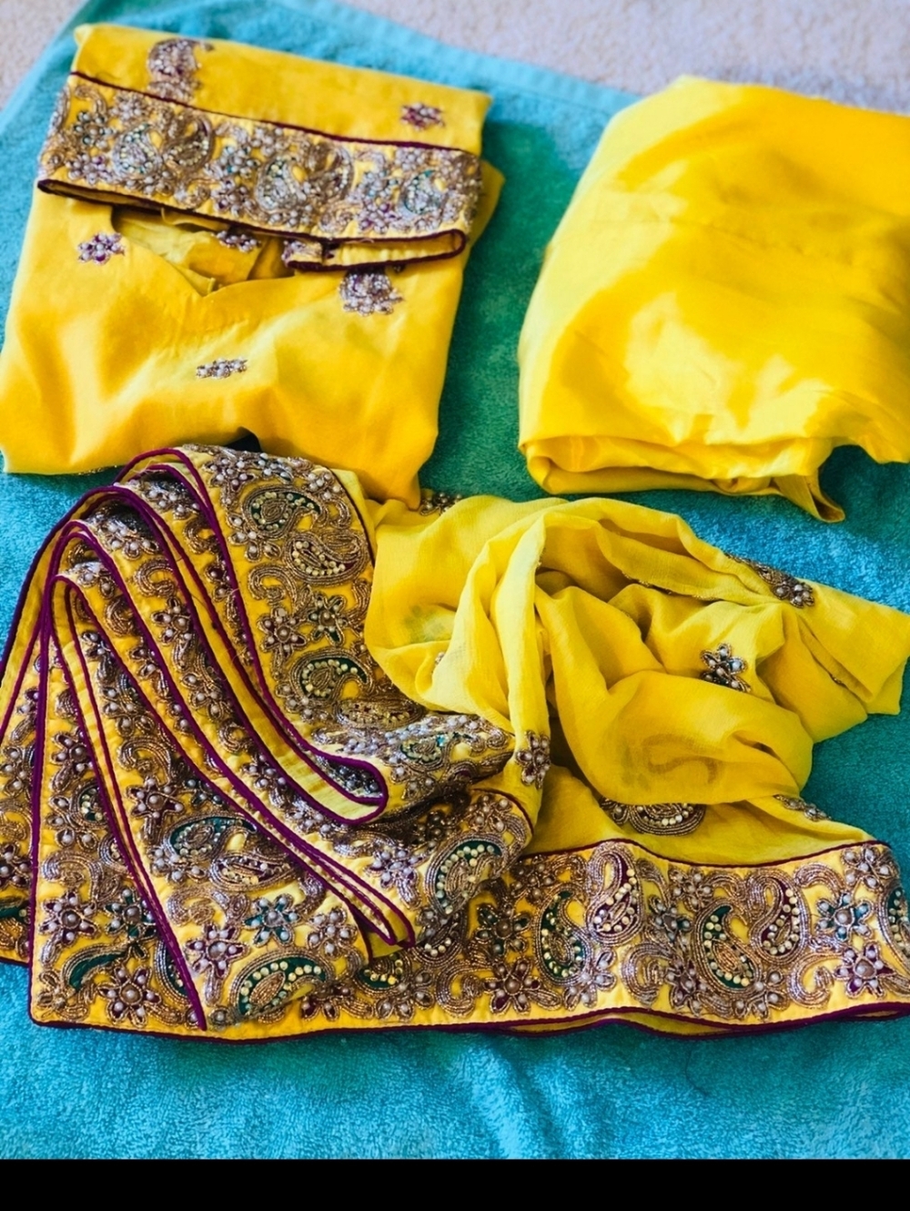 Lemon Yellow With Zardosi And Heavy Embroidery Salwar Kameez